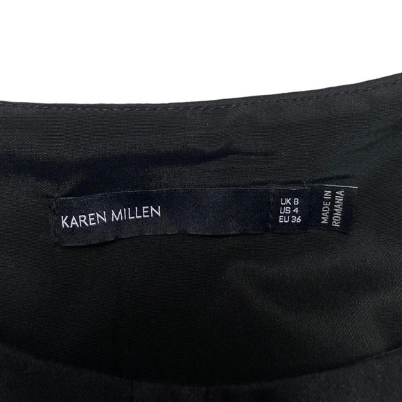 Karen Millen Zebra Print Cutout Back Dress 4 Black White Bodycon Cocktail - Picture 14 of 15